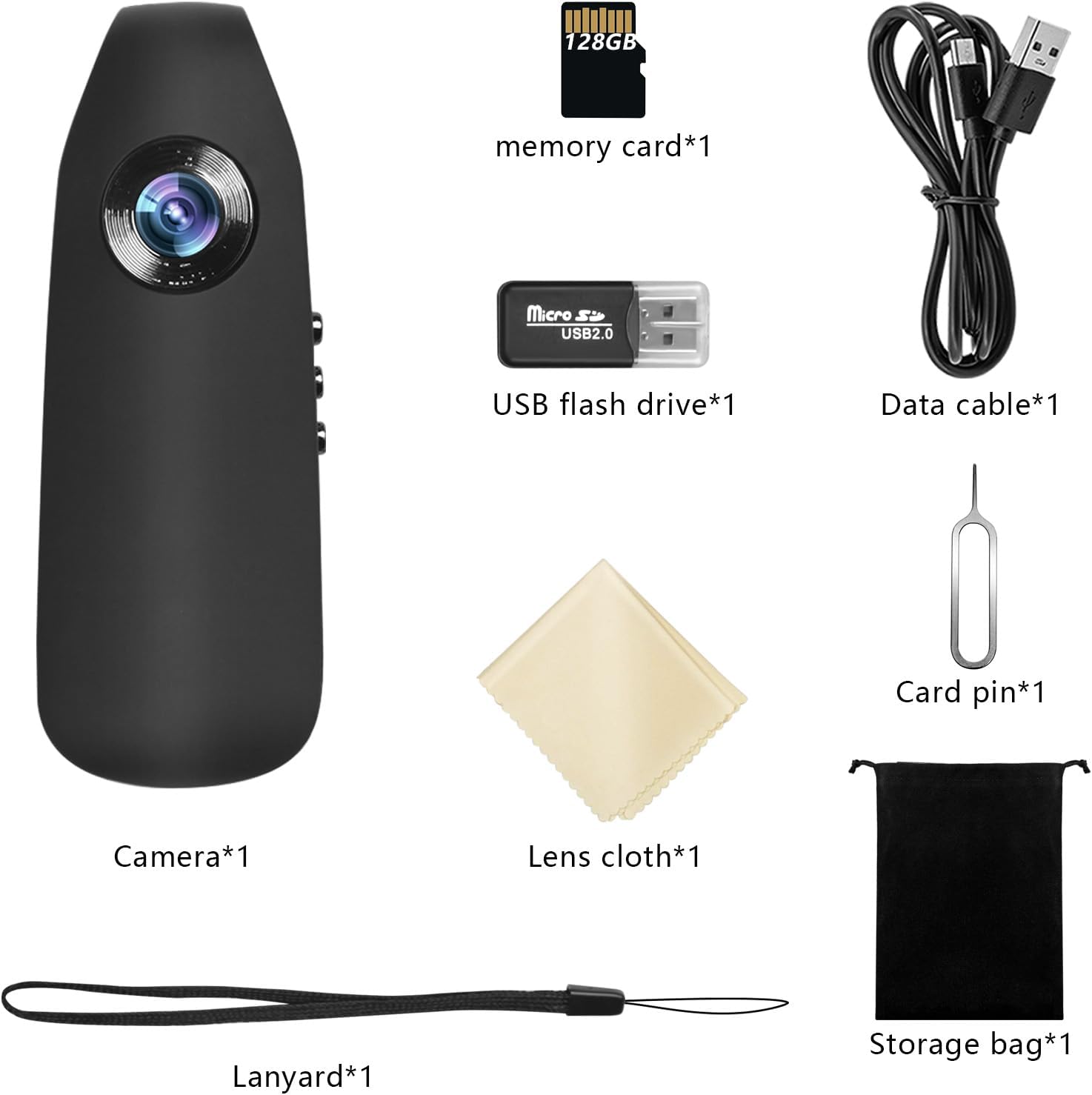 1080P HD Police-Grade Body Camera with Magnetic Clip & Night Vision | 128GB Wearable Mini Cam for Security, Cycling, Pets | Loop Recording, Waterproof, 3-Hr Battery - Image 7