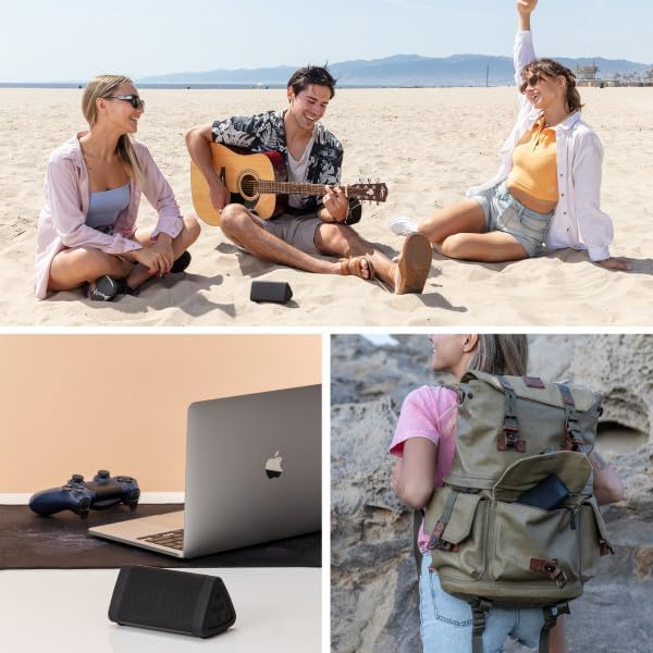 OontZ Angle 3 Portable Bluetooth 5.4 Speaker | 12W Sound, 24-Hr Battery, 100Ft Wireless Range, IPX5 Water-Resistant, Budget-Friendly for Travel, Outdoor & Home (Black) - Image 6